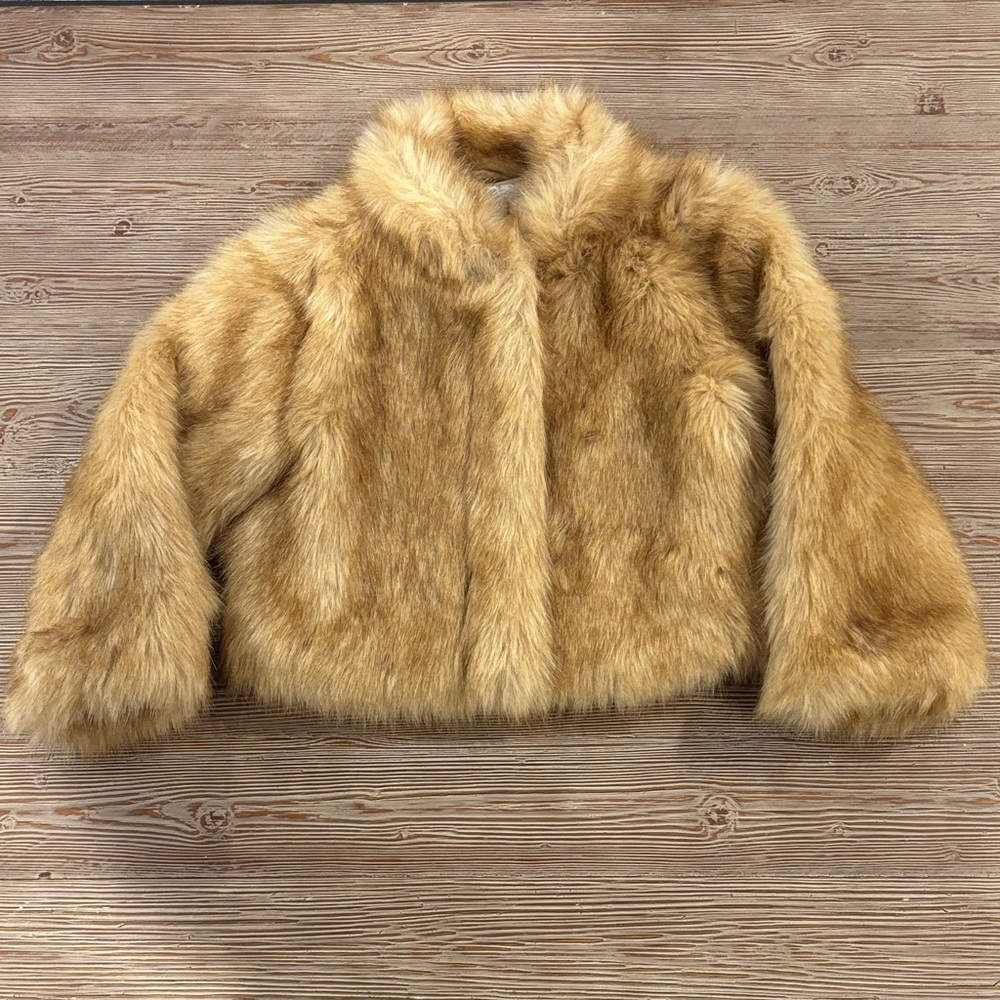 Janie and Jack Faux Fur Jacket in Brown